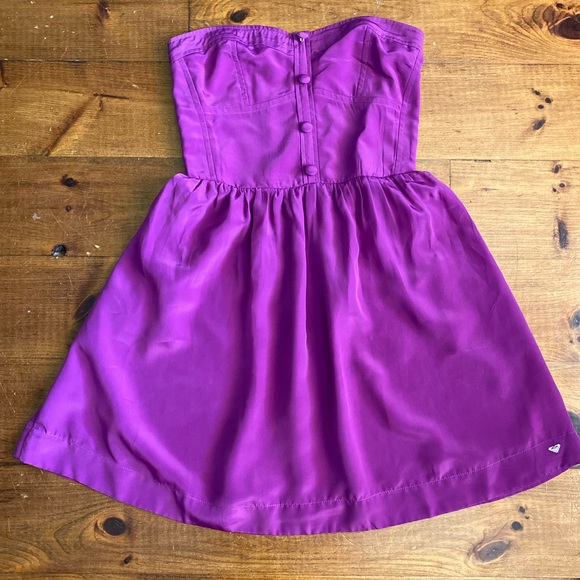 Roxy Strapless Purple Dress - Picture 1 of 4